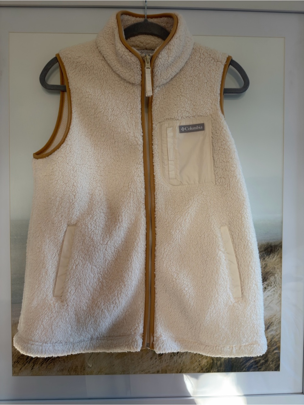 Columbia Fire Side Sherpa Vest Cream Sherpa Fleece Vest